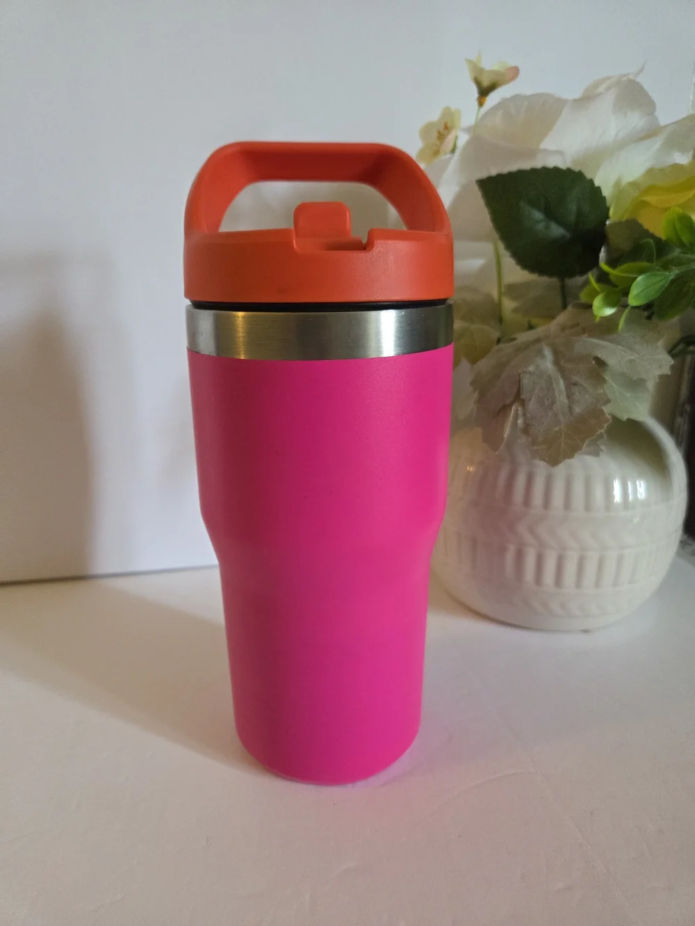 Stanley Pink & Orange Travel Tumbler - Picture 3 of 5